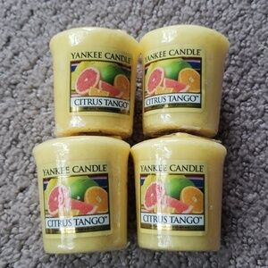 Lot of 4 Yankee Candle Citrus Tango Votive Candles - DISCONTINUED